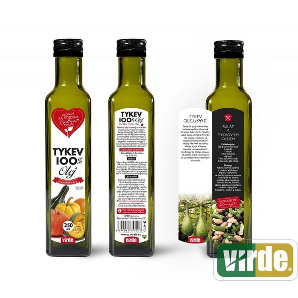 VIRDE Tykev 100% olej 250 ml