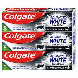 COLGATE Zubní pasta Advanced Whitening Charcoa 3x 75 ml