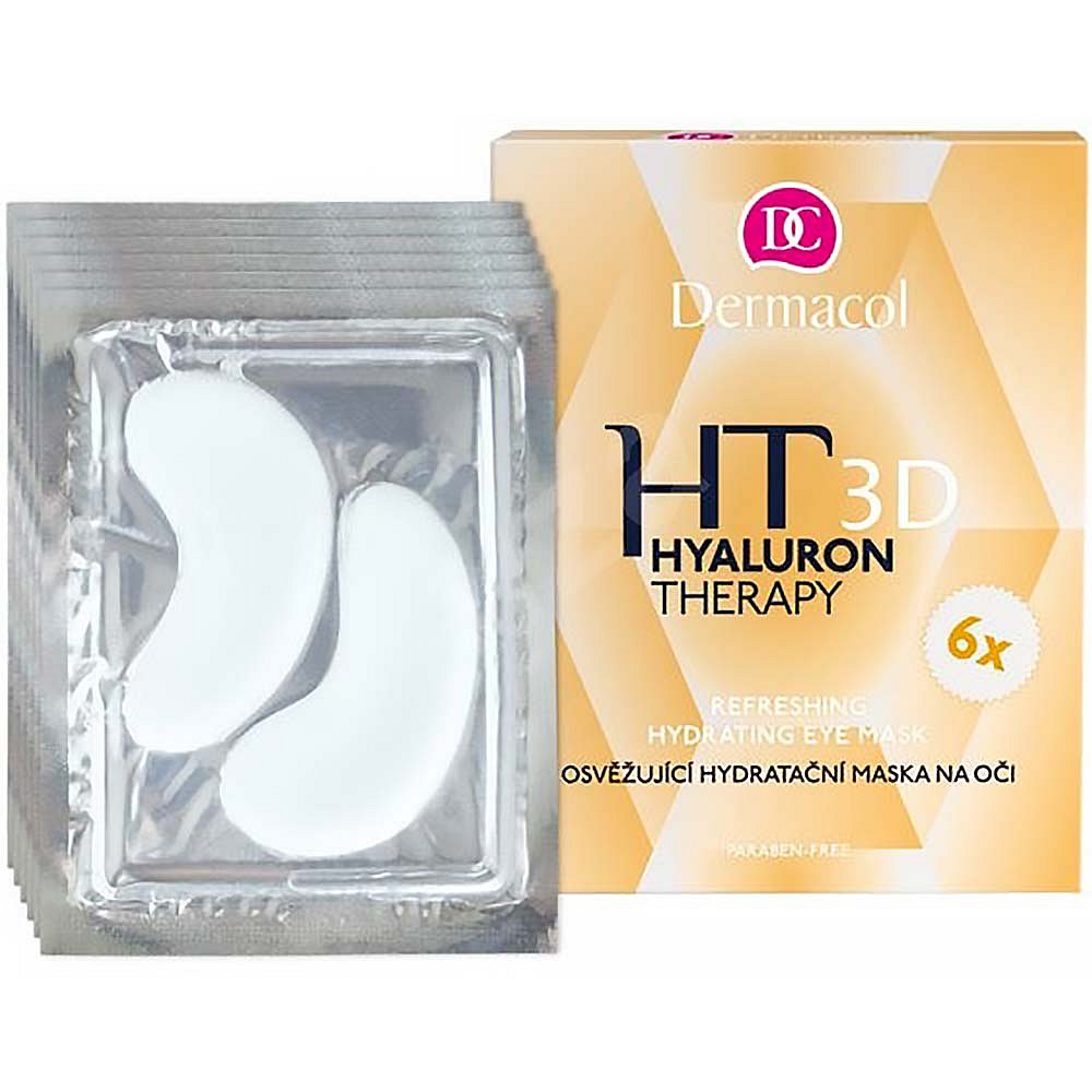 DERMACOL Hyaluron Therapy 3D osvěžující hydratační maska na oči 6x 6g