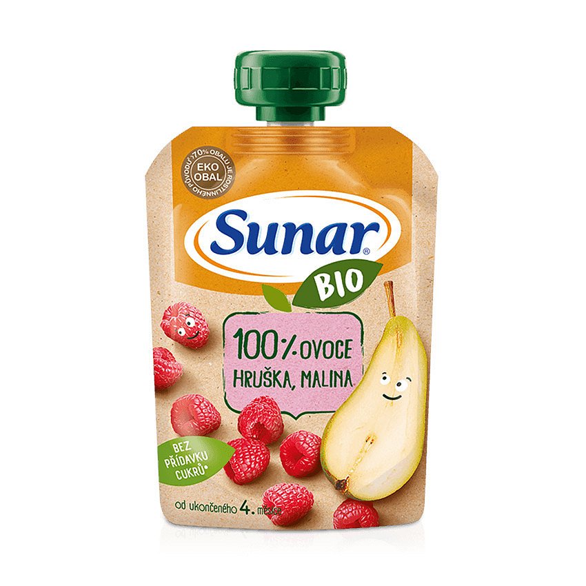 Sunar BIO kapsička Hruška malina 100g