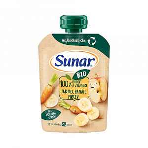 Sunar BIO kapsička Jablko banán mrkev 100g
