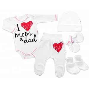 Baby Nellys 5D sada do porodnice I love mom & dad,56