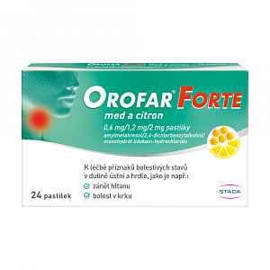 Orofar Forte med a citron 24 pastilek