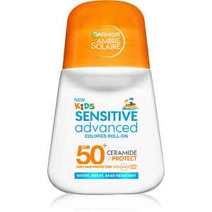 Garnier Kids Sensitive Advanced dětské mléko na opalování roll-on SPF 50+ 50 ml