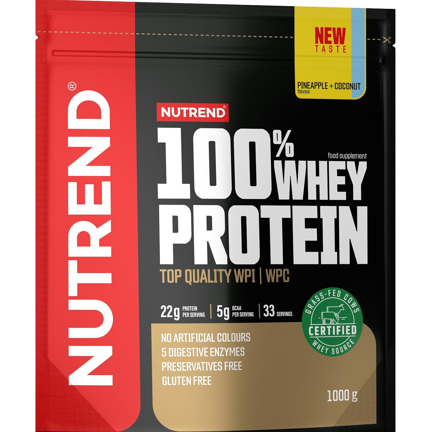 Nutrend 100% Whey Protein ananas/kokos 1000g