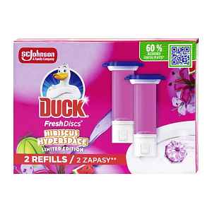 Duck WC bodový blok Fresh Discs 2 ks Hibiscus Hyperspace 72 ml