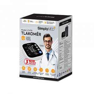 SimplyMed Automatický pažní digitální tlakoměr LT-P70 USB nabíjení