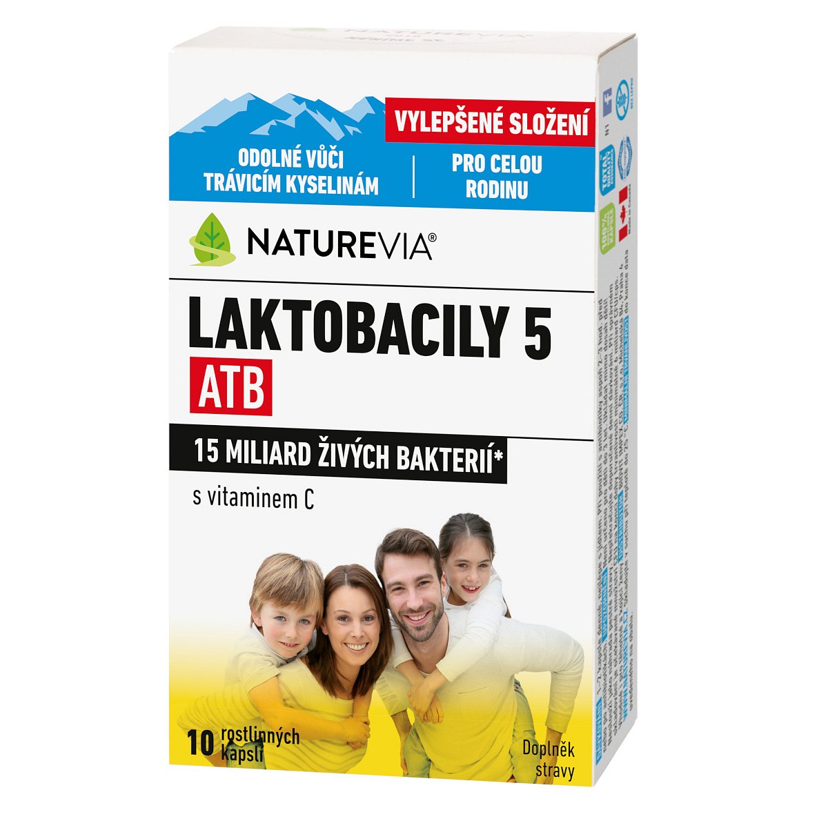 Swiss NatureVia Laktobacily 5 ATB 10 kapslí