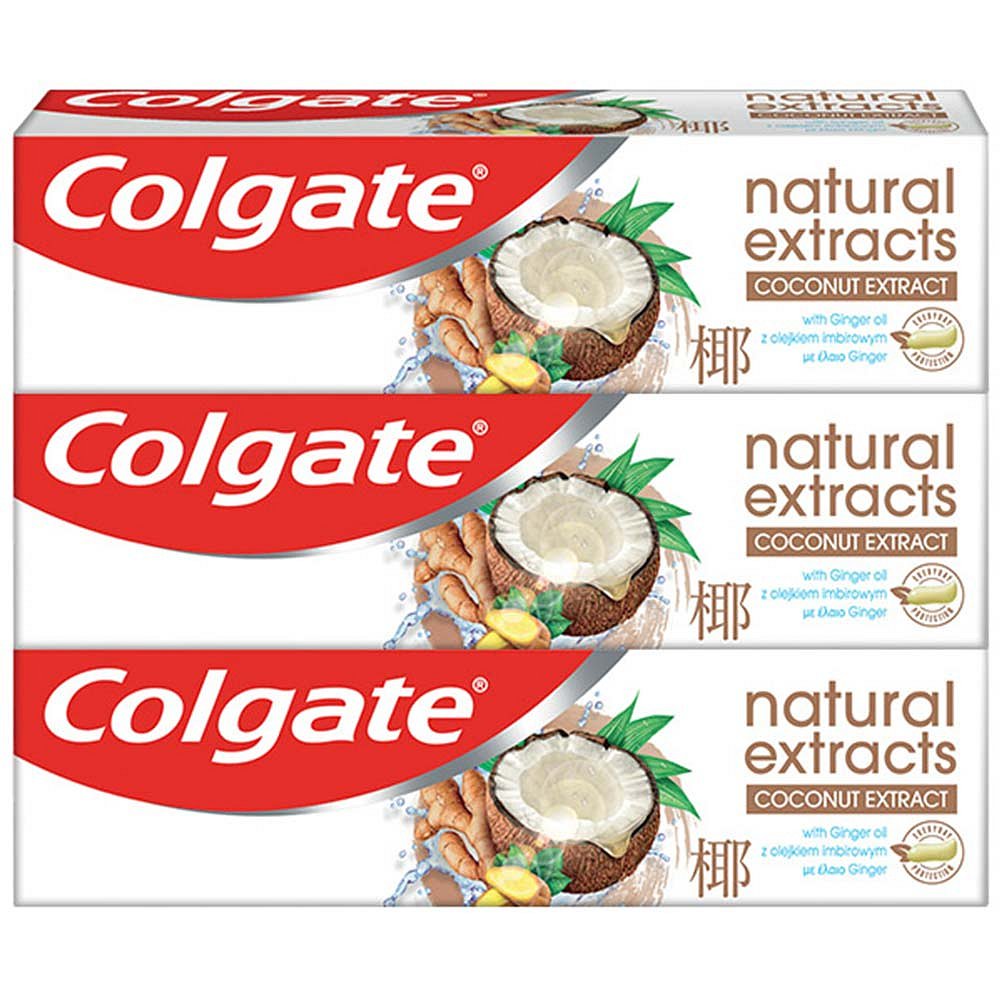 COLGATE Natural Extracts Zubní pasta Coconut+Ginger 3x 75 ml