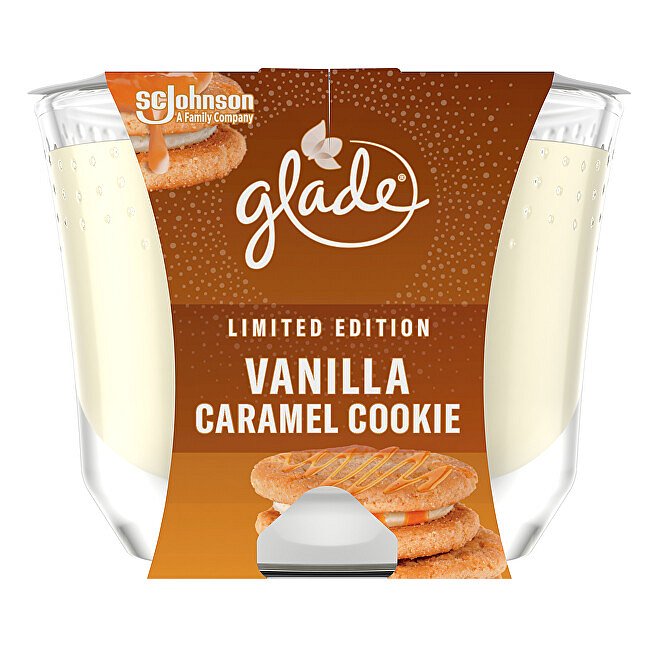 Glade Vanilla Caramel Cookie vonná svíčka   224 g