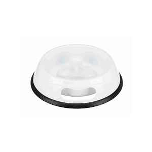 Miska plast proti hltání 0,45l 20cm mix barev TR