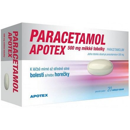 Paracetamol Apotex 500mg cps.mol.20