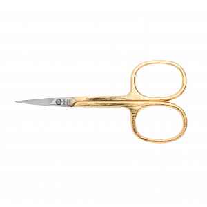Nippes Solingen Nůžky na kůži zahnuté zlacené 9 cm 1 ks