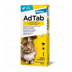 Adtab 48mg žvýkací Tablety Pro Kočky >2-8kg 1ks