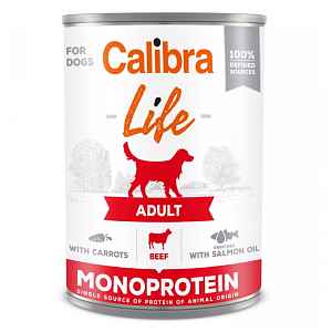 CALIBRA Life konzerva Adult Beef with carrots pro psy 400 g