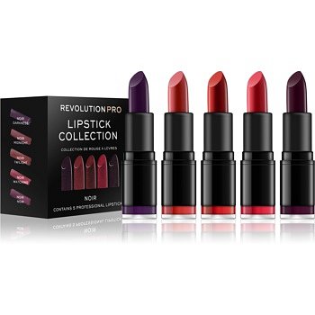 Revolution PRO Lipstick Collection sada rtěnek 5 ks odstín Noir