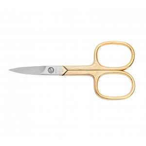 Nippes Solingen Nůžky na nehty zahnuté zlacené 9 cm 1 ks