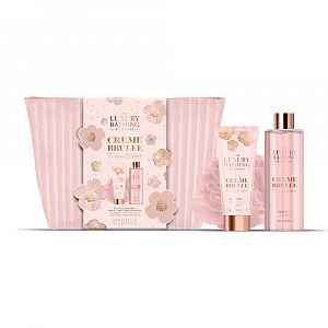 Grace Cole Sada péče o tělo v kosmetické taštičce Creme brûlée Pomerančový květ & Vanilka 3 ks