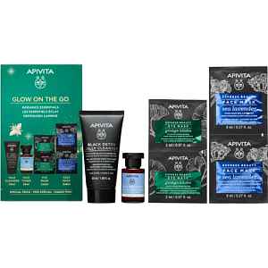Apivita Glow on the Go vánoční dárková sada pro rozjasnění pleti