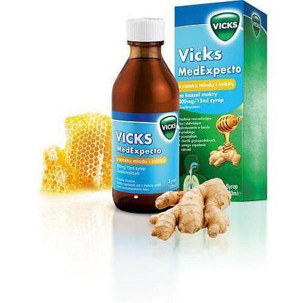 MedExpecto Vicks sirup med+zázvor 180ml/2400mg