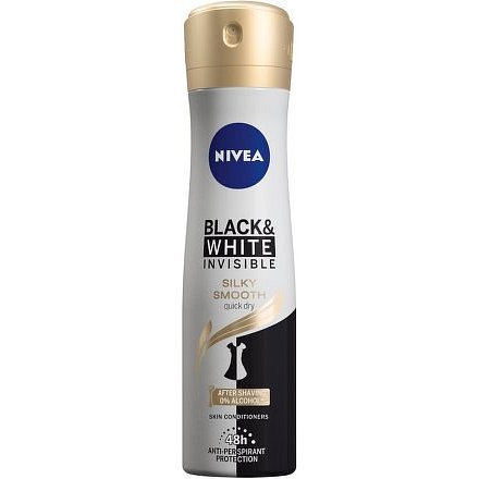 NIVEA Sprej AP B&W Silky Smooth 150ml