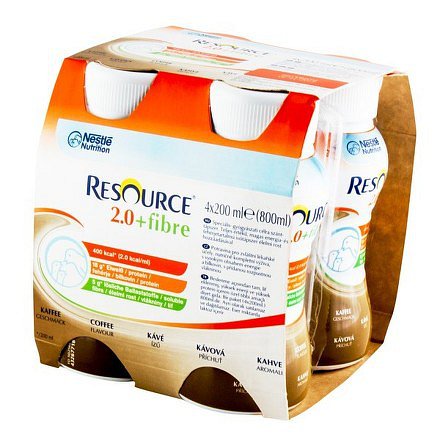 Resource 2.0 kcal Fibre Kávový perorální roztok 4 x 200 ml