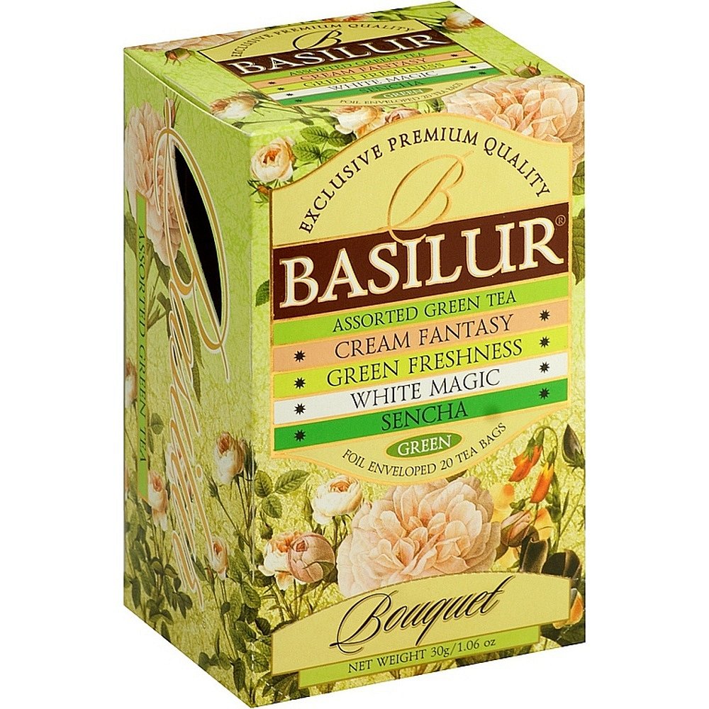 BASILUR Assorted Green Bouquet zelený čaj 20 sáčků