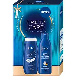 NIVEA Time to Care dárková sada pro výživu a hydrataci