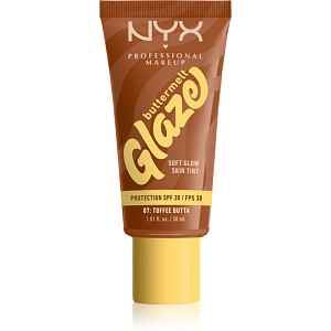 NYX Professional Makeup Buttermelt Glaze rozjasňující tónovací fluid SPF 30 odstín 07 toffee Butta ml