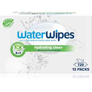 WaterWipes Hydrating Clean osvěžující vlhčené ubrousky 12x60 ks