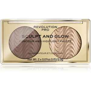 Revolution PRO Sculpt And Glow konturovací paletka odstín Savanna Nights 2x2 g