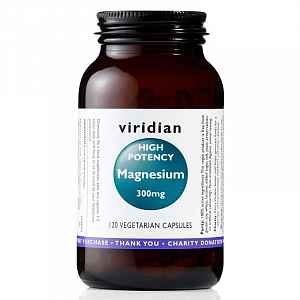 VIRIDIAN Nutrition High potency Magnesium 300 mg 120 kapslí