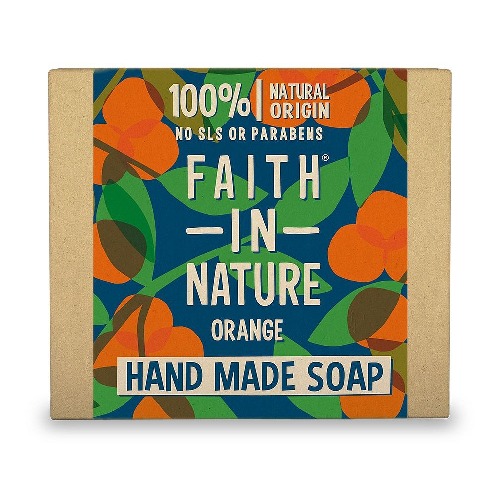 Faith in Nature Rostlinné tuhé mýdlo Pomeranč 105 g