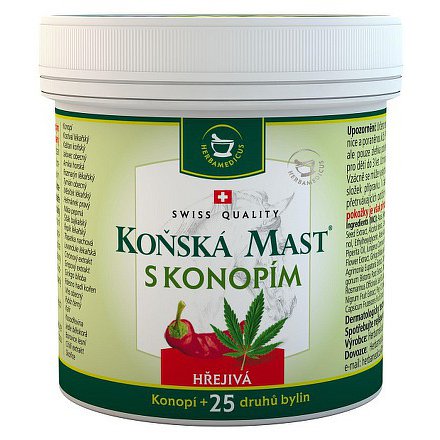 Koňská mast s konopím hřejivá 250ml