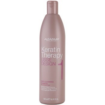 Alfaparf Milano Lisse Design Keratin Therapy hloubkově čisticí šampon pro všechny typy vlasů  500 ml