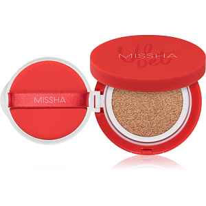 Missha Velvet Finish Cushion dlouhotrvající make-up v houbičce SPF 50+ odstín #23 Neutral Medium Beige 15 g