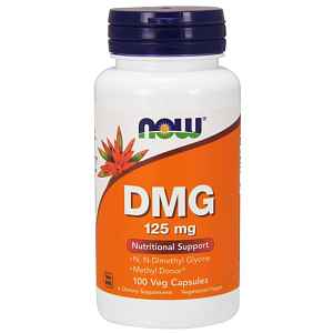 NOW DMG (Dimethylglycin), 125 mg, 100 rostlinných kapslí