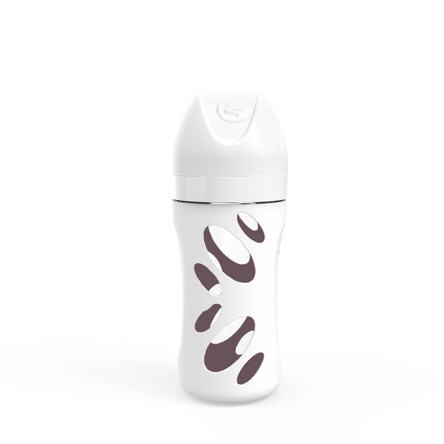 TWISTSHAKE Kojenecká láhev Anti-Colic skleněná 260ml (dudl.M) Bílá