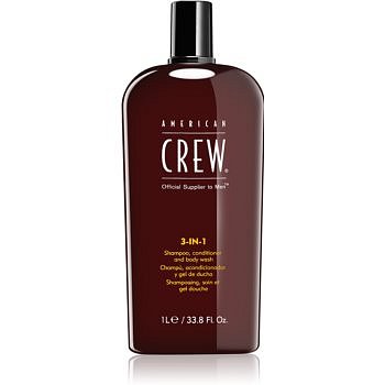 American Crew Hair & Body 3-IN-1 šampón, kondicionér a sprchový gel 3 v 1 pro muže 1000 ml