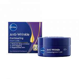 Nivea Anti-Wrinkle 65+ noční krém pro zlepšení kontur 50 ml