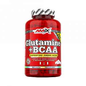 AMIX L-Glutamine + BCAA, 360 kapslí