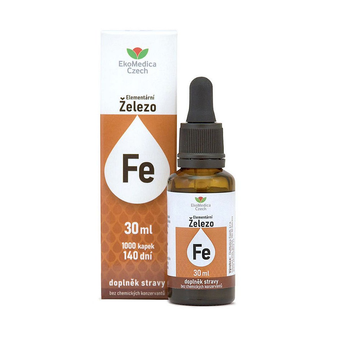 Ekomedica Elementární železo kapky 30 ml