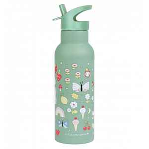 A Little Lovely Company nerezová lahev na pití, 500 ml - radost