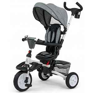Milly Mally Luxusní Tříkolka Milly Mally Stanley Rubber Grey, šedá