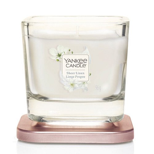 Yankee Candle Aromatická svíčka malá hranatá Sheer Linen 96 g