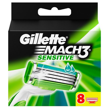 Gillette Mach 3 Sensitive náhradní hlavice 8 ks