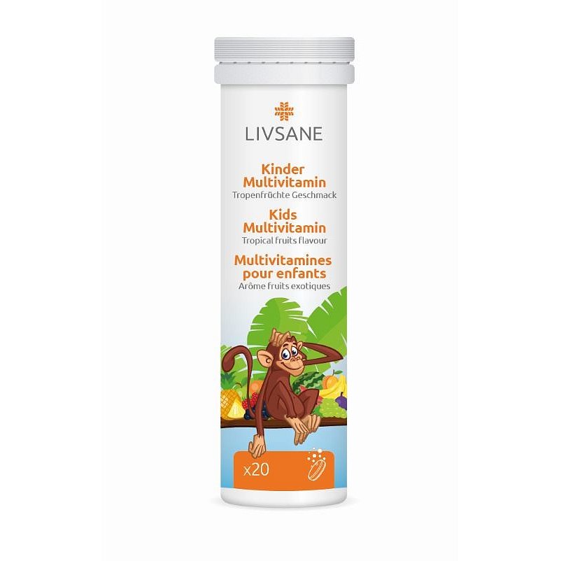 LIVSANE Šumivé tablety Multivitamín pro děti 20 ks