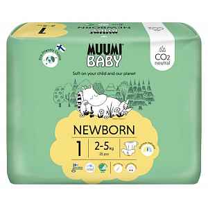 MUUMI Baby Newborn 25 ks (2-5 kg) – jednorázové pleny