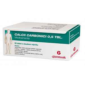 Calcii Carbonici 0.5 tablety MVM perorální tablety neobalená forma přípravku 50 x 0.5 g