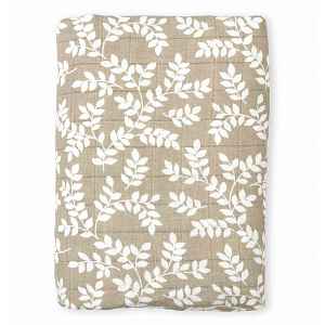 A Little Lovely Company Mušelínová osuška XL, leaves - taupe